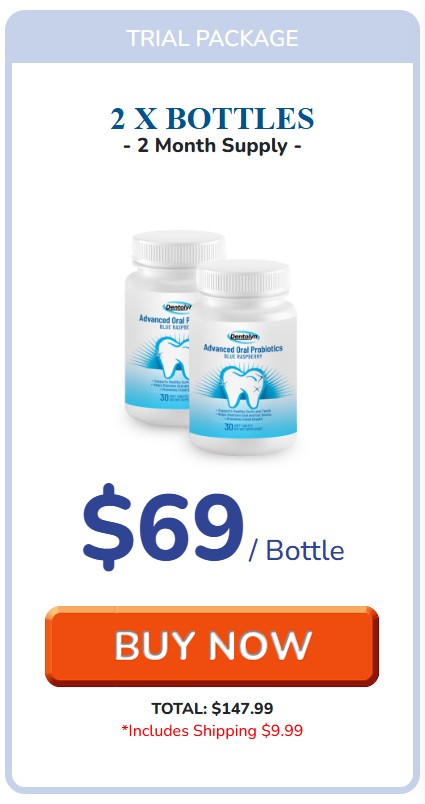 Dentolyn 2 bottle basic package pricing at $69 per bottle